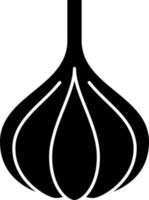 Garlic Glyph Icon Vegetable Vector