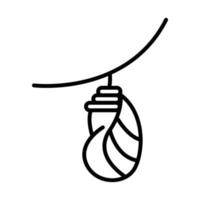 Cocoon Outline Icon Animal Vector