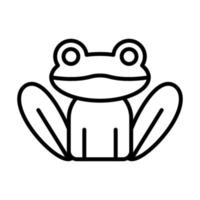 Frog Outline Icon Animal Vector