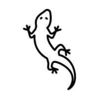 leopardo gecko contorno icono animal vector