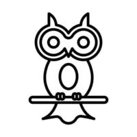 Owl Outline Icon Animal Vector