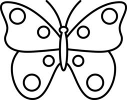 mariposa insecto contorno icono vector