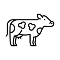 vaca contorno icono animal vector