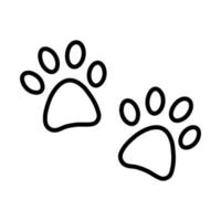 2 patas de perro contorno icono animal vector