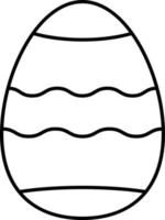 Easter Egg Outline Icon Vector