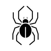 icono de glifo de araña vector animal