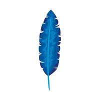 hoja de color azul exótico tropical, concepto de naturaleza vector