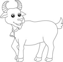 página para colorear de cabra aislada para niños vector