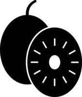 vector de fruta de icono de glifo de kiwi