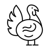 Turkey Outline Icon Animal Vector