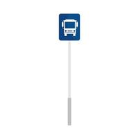 bus stop sign on white background vector