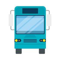 bus vehicle transportation on white background vector