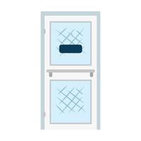 icono de puerta, sobre fondo blanco, símbolo de puerta cerrada vector