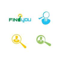 Logo design for business job seekers vector