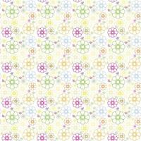 diseño de patrón floral de color alegre con fondo blanco vector