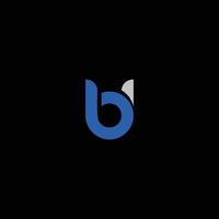 The initials BU logo is simple and modern vector