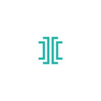 The initials of the DC letters are elegant, modern and professional vector