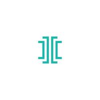 The initials of the DC letters are elegant, modern and professional vector