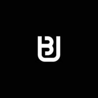 el logo de las iniciales bu es simple y moderno vector
