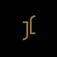 The JL letter initial logo is elegant and modern vector