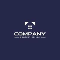 Simple and professional real estate logo design vector