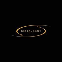 Unique and luxurious restaurant logo design 2 vector