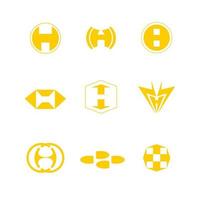 Logo design with the initial concept H vector