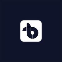 The initials B logo is simple and modern vector