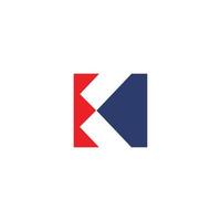el diseño del logotipo de las iniciales de la letra k es fuerte y moderno vector
