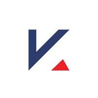 The K letter initials logo design is strong and modern vector