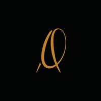 The logo design for the initials of the letters AQ is simple and modern 2 vector