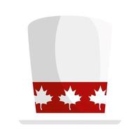 Canadian hat of happy canada day vector design