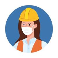 Female constructer with mask vector design