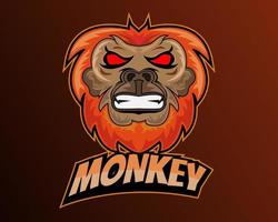 Illustration vector design of Monkey eSport logo template