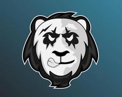 Illustration vector design of eSport logo panda template