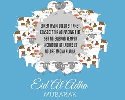 Illustration vector design of Eid Al Adha background template