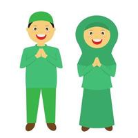 Illustration vector design of muslim kids