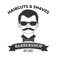 Illustration vector design of barbershop template logo
