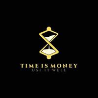 hour glass logo vector illustration design , time is money logo template vector