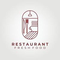 chef, café, cocina, restaurante logo vector ilustración diseño gráfico, minimalista, arte lineal, decoración