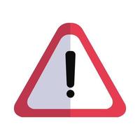 danger warning sign, exclamation mark on triangle vector