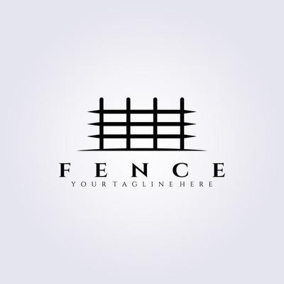 Fence logo vector illustration design