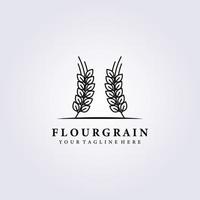 flour grain, wheat logo vector illustration design