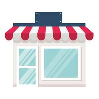 storefront, store shop facade on white background vector