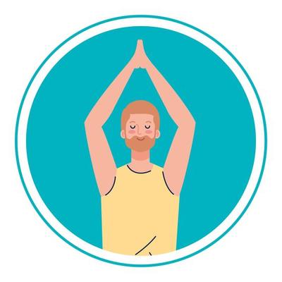 man with eyes closed, meditation, healthy lifestyle