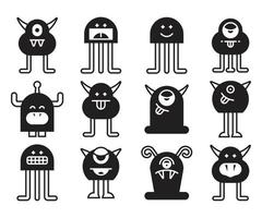 devils and monsters characters vector