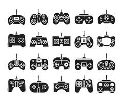 iconos de gamepad y controlador de juego vector