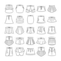 sketch line skirts vector illustration
