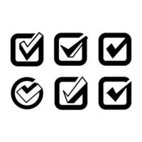 check mark set vector