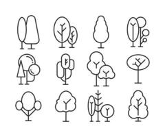 tree icons set vector